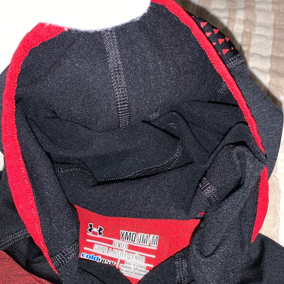 Under Armour . Cold Gear. Fleece Lined Hooded Cozy Shirt. Med - Picture 9 of 12
